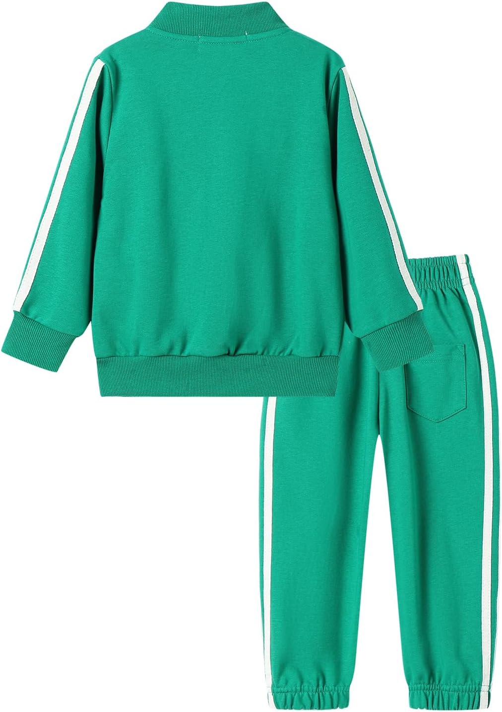 LittleSpring Little Boys Tracksuit Zip Up Athletic Hoodie and Jogger Pants 2-Piece Set - Image 2