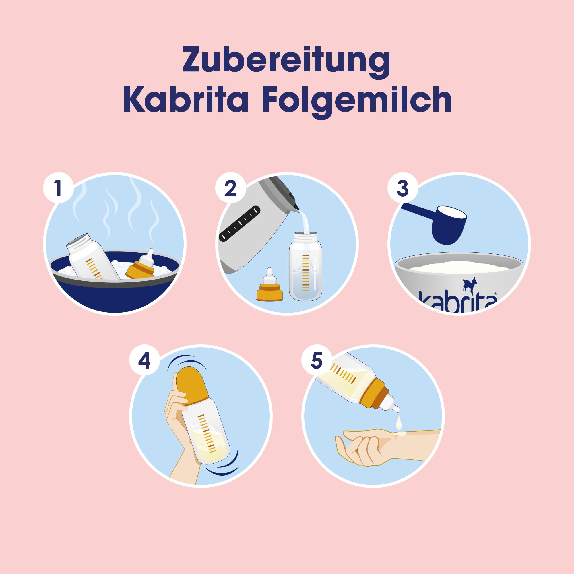KABRITA | Ziegenmilch Folgemilch mit HMO 6-12 Monate | Hochwertige Babynahrung - Baby Milch, nahrhaft* und sanft zum Babybauch | Inhalt: 800g Babynahrung-Milchpulver