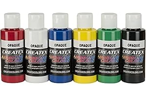 Createx 5803-00 Trident Airbrush Paint, (Pack of 6), 12 fl oz, Multicolor