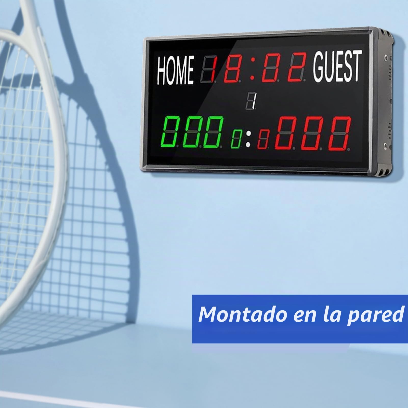 JAOGAUS Marcador Electrónico, Multifuncional LED de Tres dígitos con Control Remoto, Brillo Ajustable y Diseño de Pared para Baloncesto, Fútbol, Tenis, Tenis de Mesa y Bádminton.