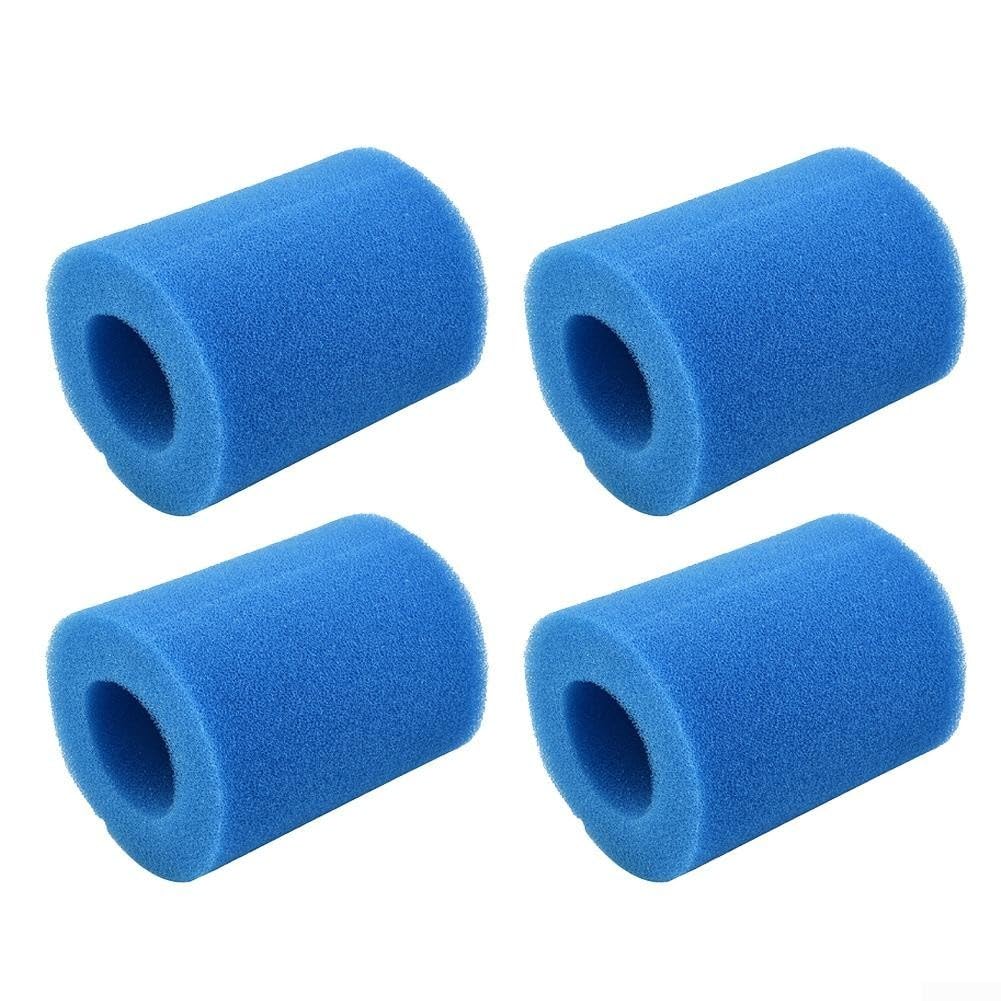 Jotekonoby Reusable Washable Swimming Pool Filter Foam Sponge Cartridge For Type Ii 58094 530-800 Gph, Blue Replacement Parts For Above Ground Pools And Spas, 4 Pack