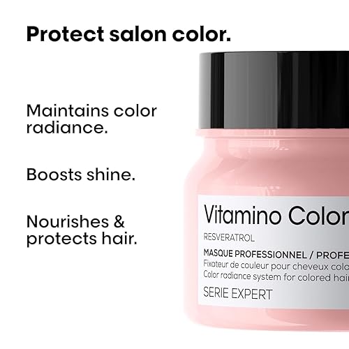 Miniatura 3 de L'Oreal Professionnel Vitamino Color - Mascarilla capilar  Protege y conserva el color del cabello  Mejora el brillo y la vitalidad  Hidrata y