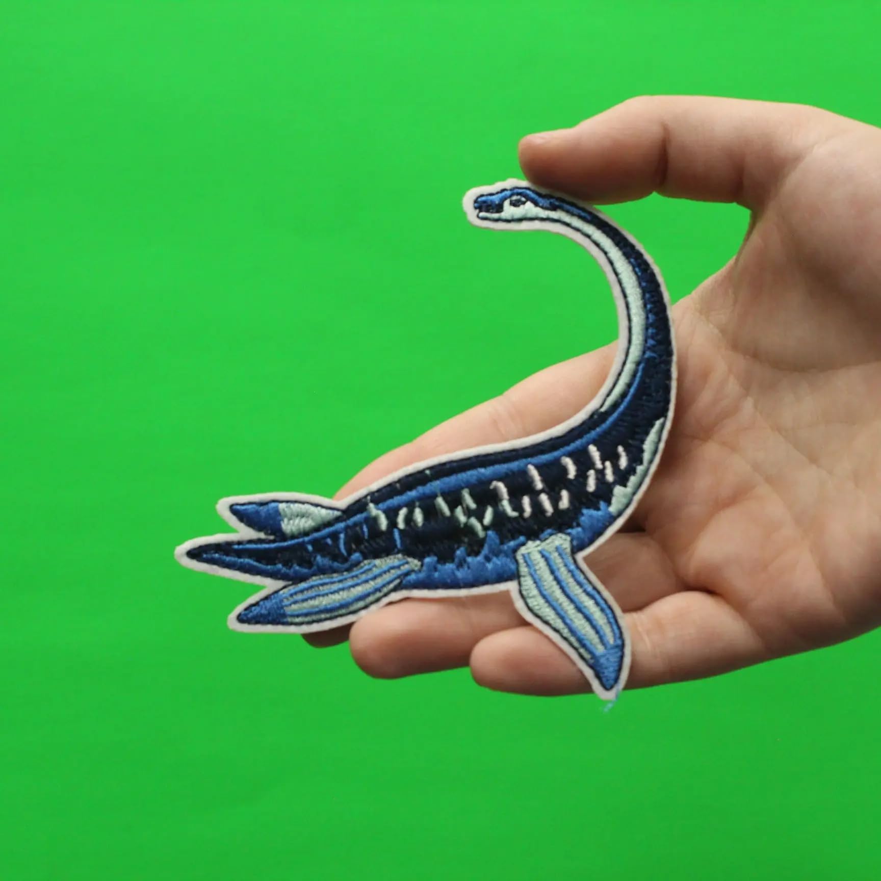 Elasmosaurus Platyurus Blue Water Aquatic Reptile Plesiosaur Embroidered Iron on Patch