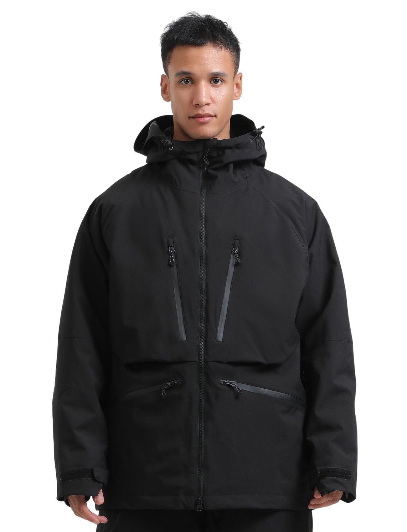 GSOU SNOW Chaqueta de Esquí Holgados Chaqueta de Snowboard Baggy Impermeable Antiviento Transpirable Aislante Térmico con Capucha