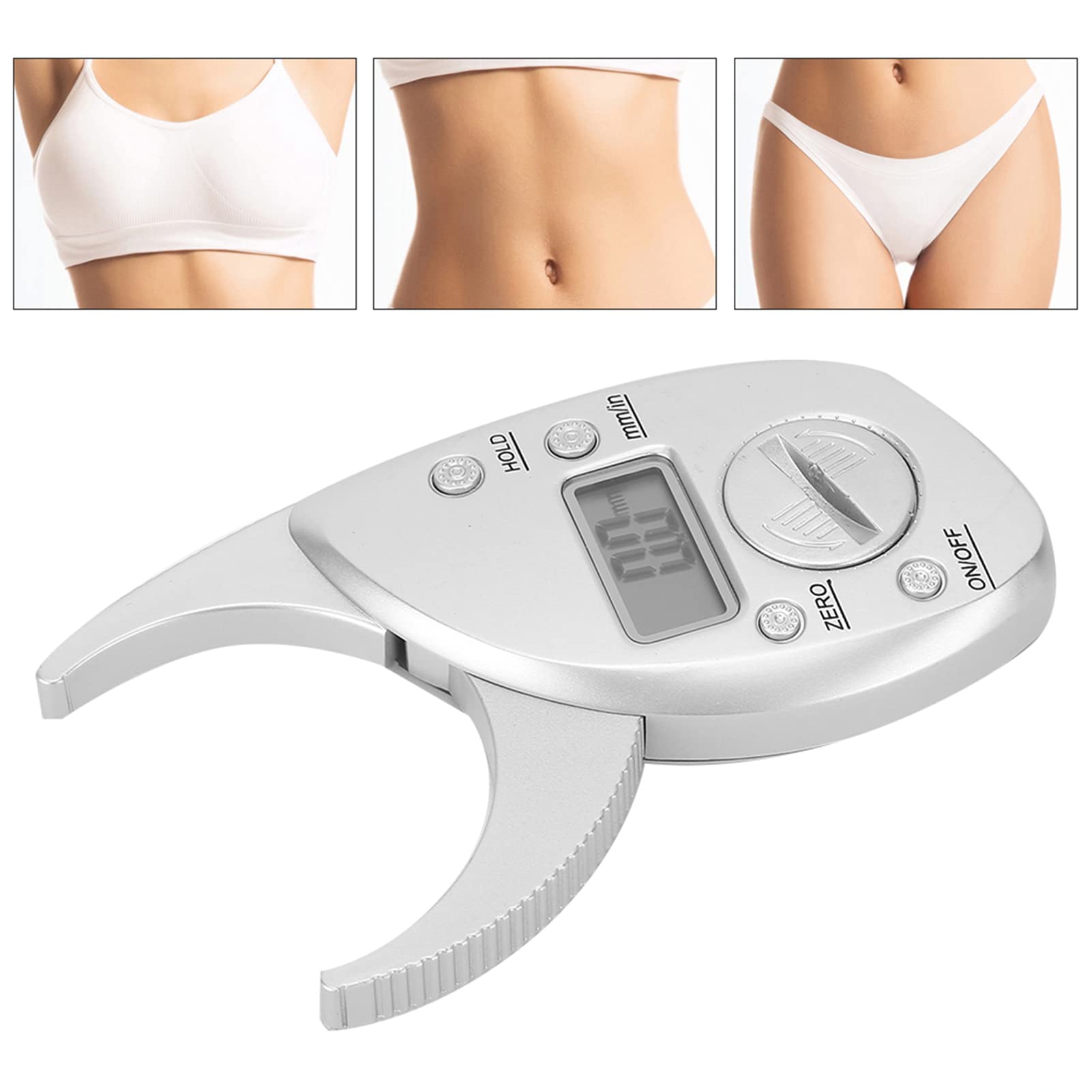 Tyenaza Portable di Grasso Pinza Tester, Misuratore Digitale per Misurazione del Grasso Corporeo, Display LCD e Alimentato a Batteria per Uomini e Donne