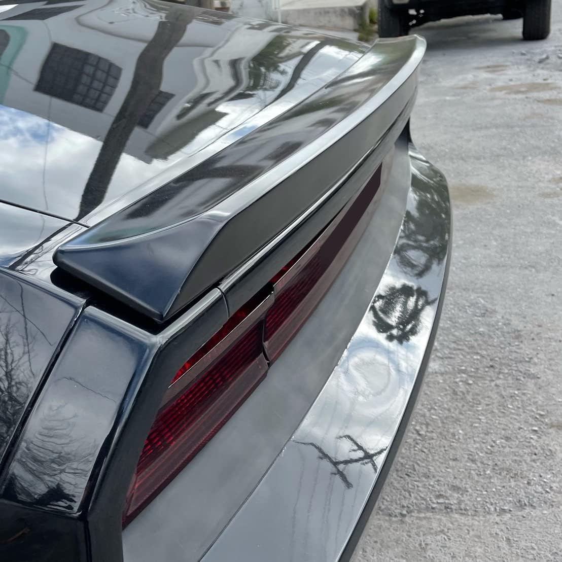 HECASA Rear Trunk Spoiler Wing Compatible with 2008-2023 Dodge Challenger ABS Unpainted Matte Black SRT Style