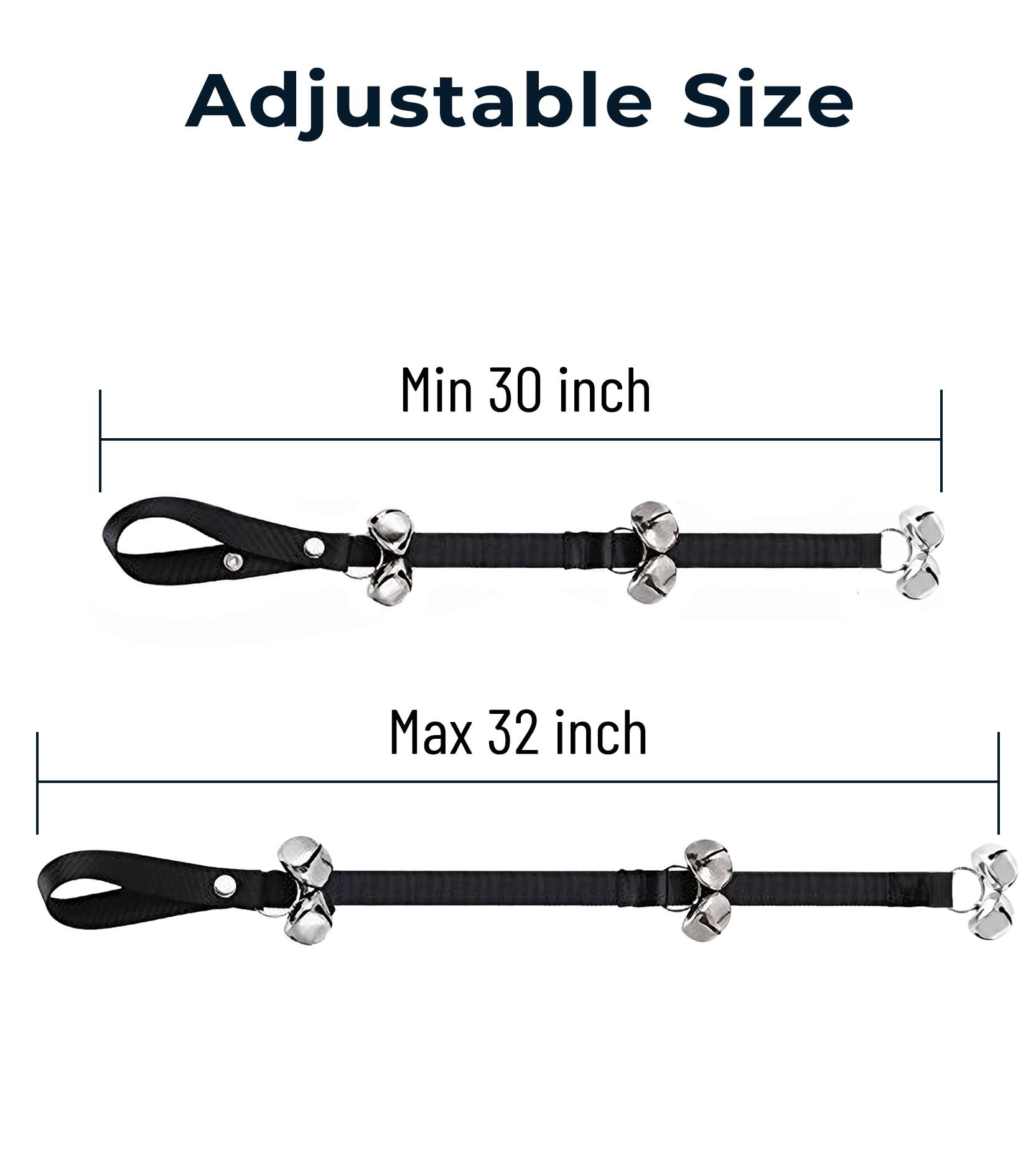 Cloche pour chien pour apprentissage de la propreté à l'extérieur - Sonnette de porte efficace pour chien - Facile à utiliser et durable