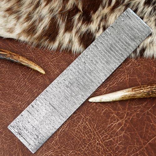 ColdLand Damascus Billet - 10 Inch Full Tang Damascus Steel Billet for Knife Making, Jewellery Making & Multipurpose Use - Knife Blade with Ladder Pattern - NABT03 by ColdLand Knives - Image 2
