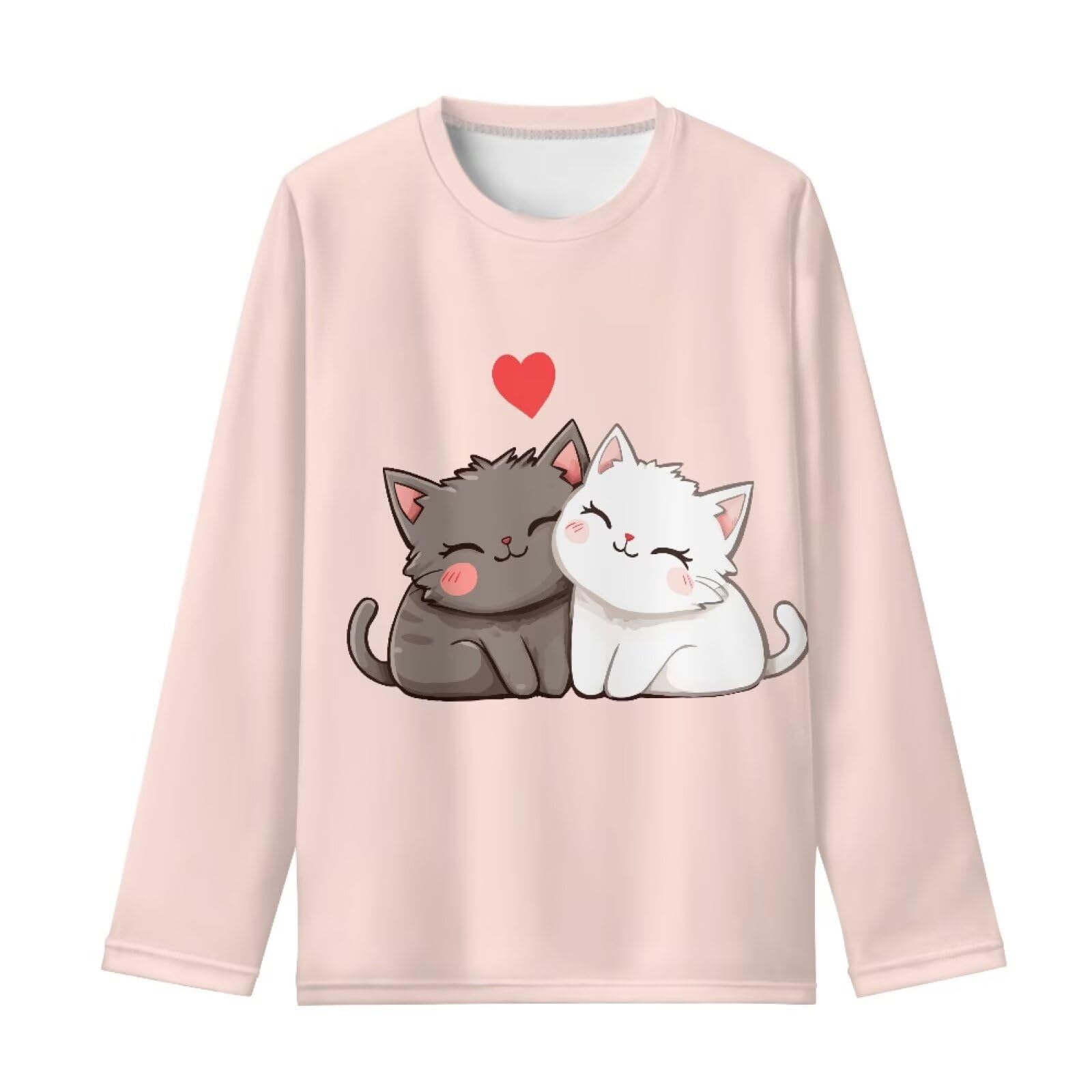 Girls Long Sleeve Shirts Casual Crewneck Soft T-shirts for Girls 3-16 Years Old