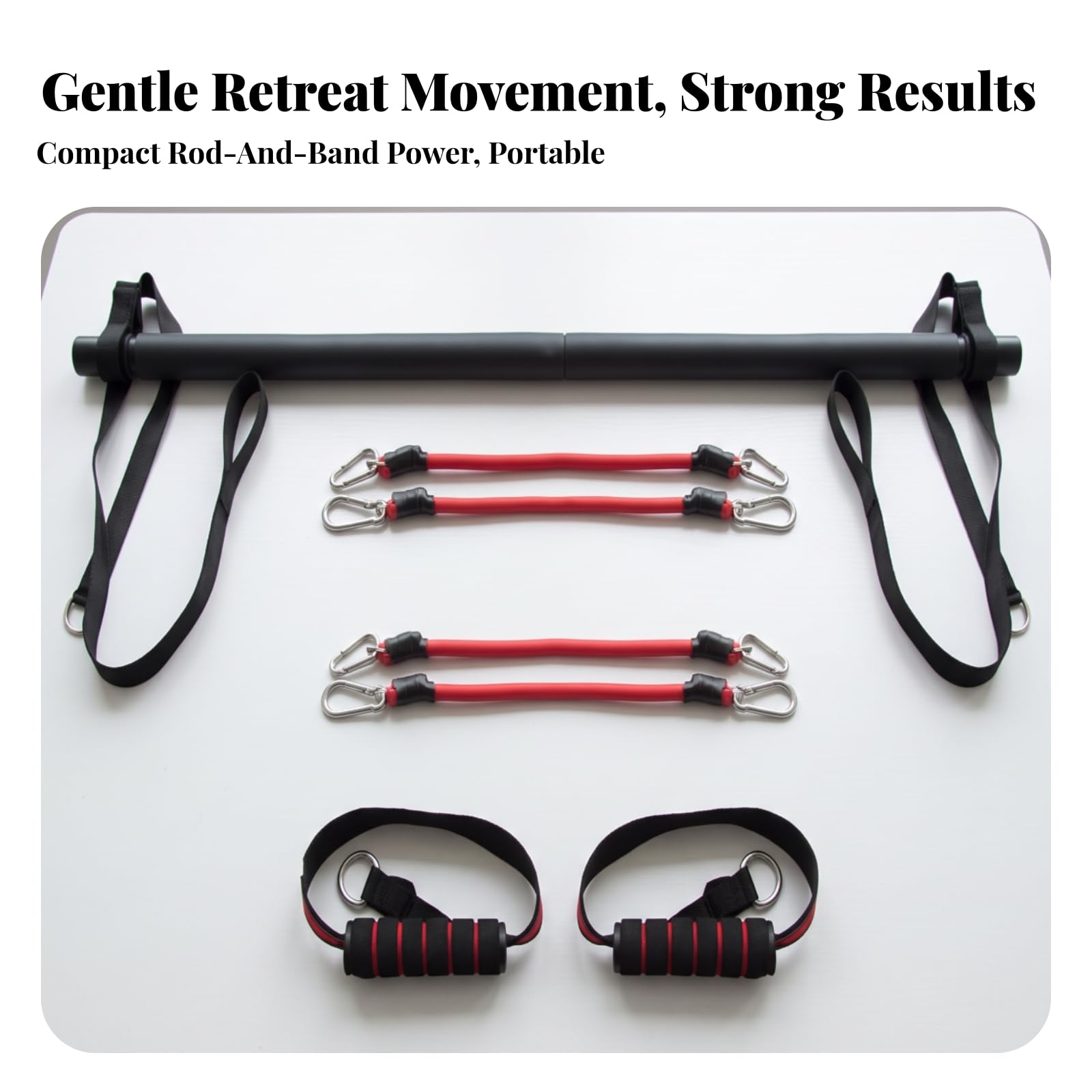 Kit Pilates con s Resistencia Portátil, Compacto, Asa, para Gimnasio en Casa, Principiantes