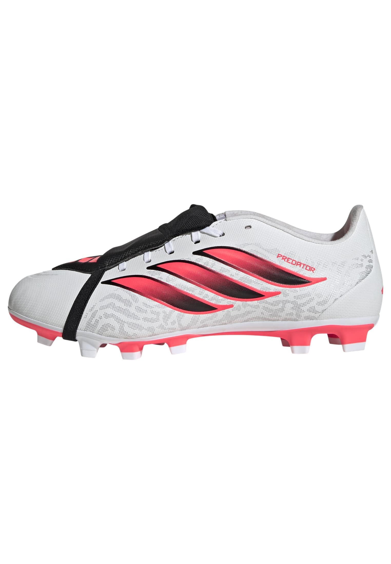 Adidas Adults Predator Fold-Over Tongue Club Firm Ground Football Boots White Size 8.5 (42.7)