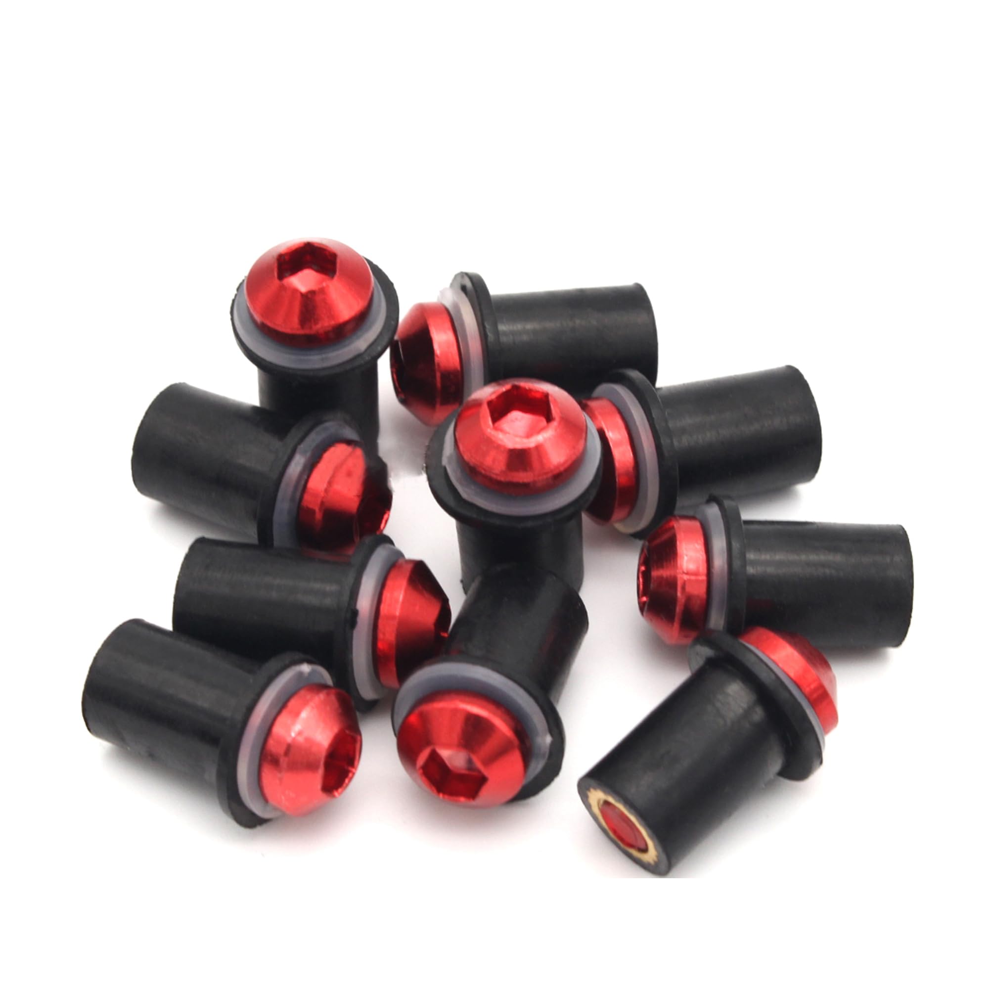 10 sztuk śrub M5 x 16 mm do mocowania osłony przeciwwietrznej do motocykla, śruby do osłon motocyklowych i klucz do śrub dla wszystkich motocykli z osłonami przeciwwietrznym o rozmiarze M5, kolor