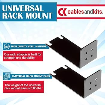 Amazon.com: Cables and Kits - 1RU Rack Mount Kit - 8 Port