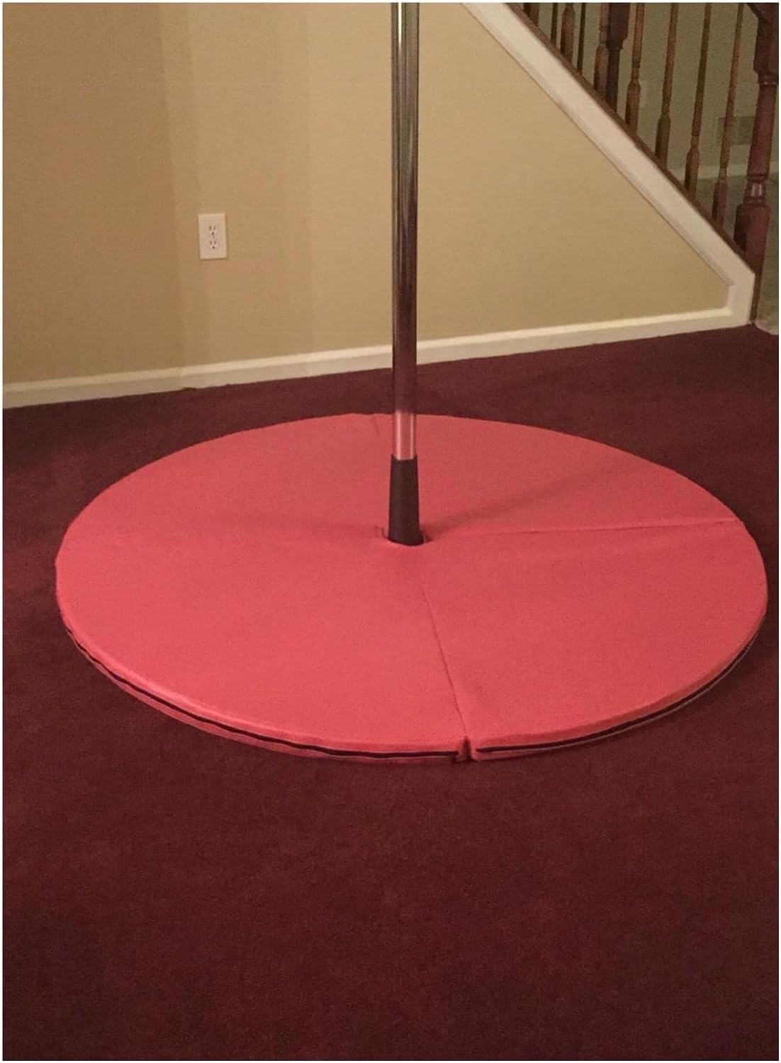 Tapis de gymnastique amortissant 110 cm x 5 cm pour sport à la maison