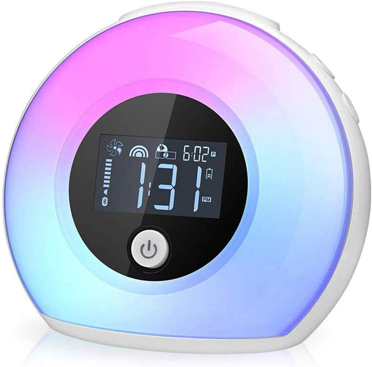 Wake Up Light Alarm Clock,Macrimo Bluetooth Night Light Wireless Speaker with Colour Changing LED Mood Light,Support TF Card AUX-in Handsfree Calls for Sleeping,Reading,Camping