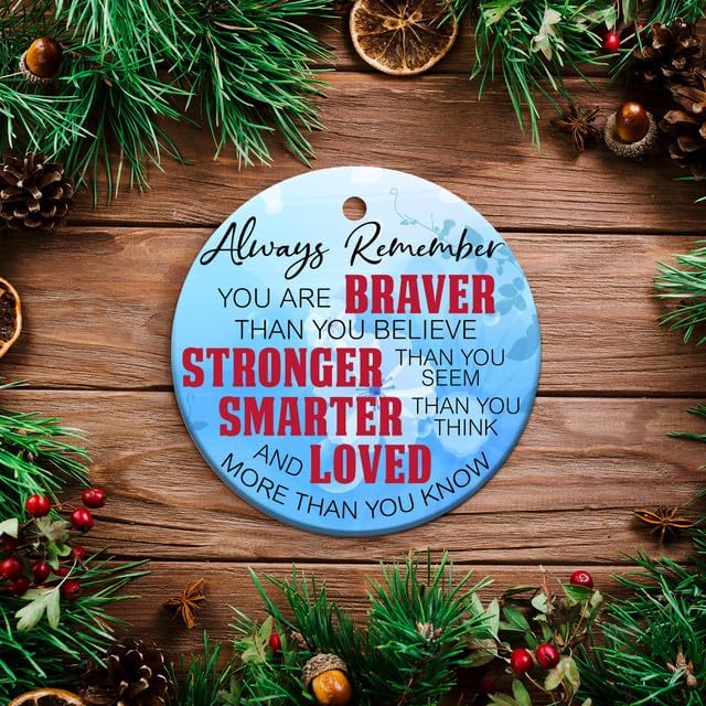 Miniatura 2 de Always Remember You are Braver Stronger - Adorno de herrero para decoración de Navidad, regalo de agradecimiento para compañeros de trabajo para