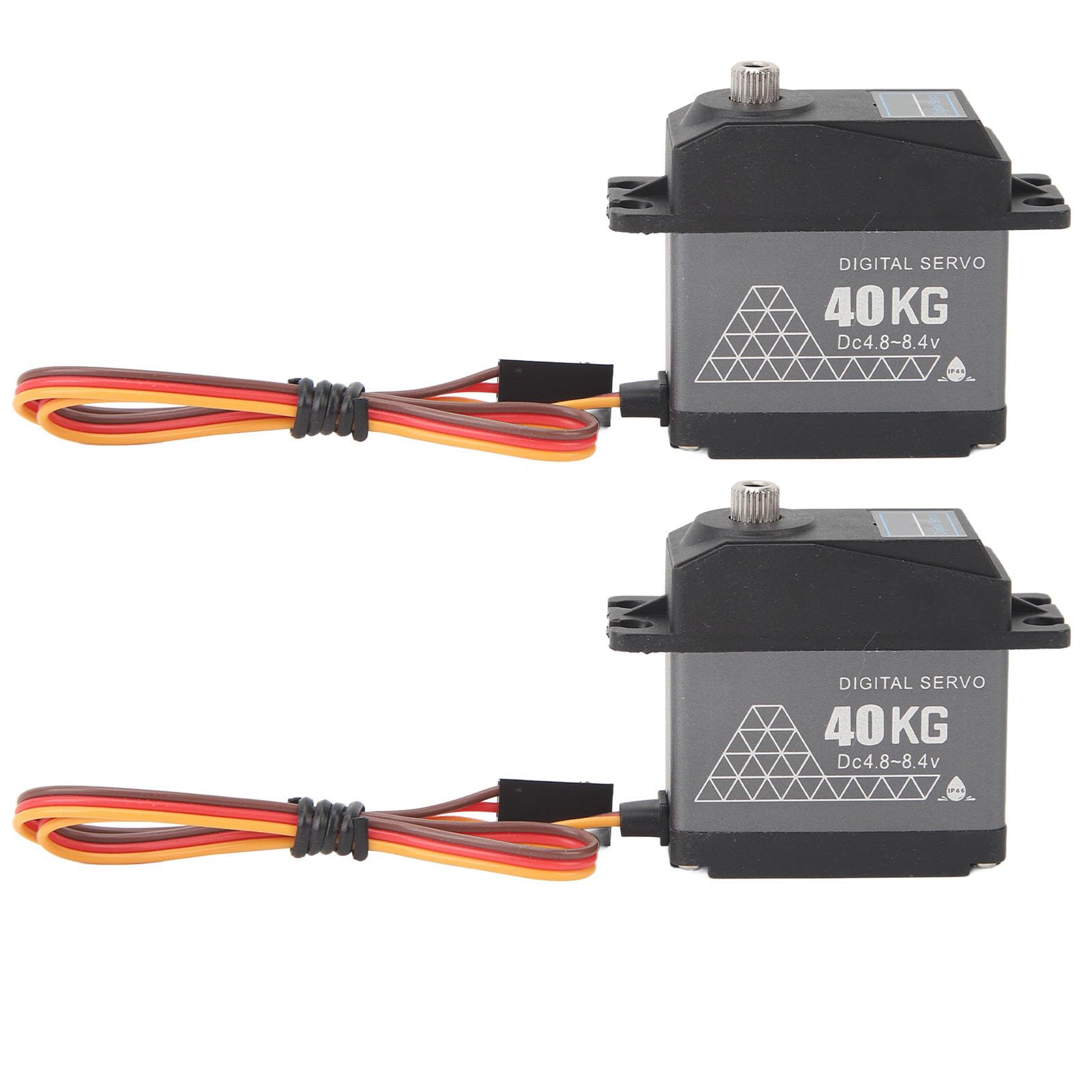 Servo Digital RC, 2 juegos de 40 kg de Servo Coreless con brazo de metal de 25 T establecido alta torsión para 1/12 1/10 1/8 Coche RC Robot
