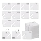 uxcell 100Pcs Number Tags 1-100, 1.5