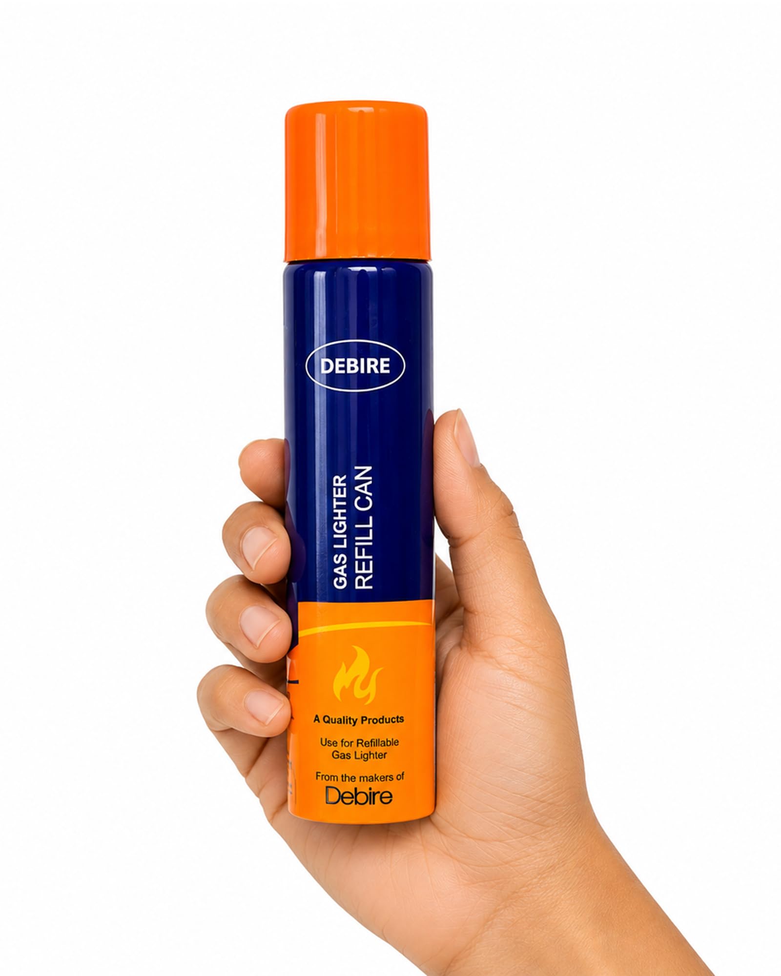 DEBIRE Aluminum Lighter Gas Refiller Can, 100 ML, Butane Lighter Refill Gas for Lighters, Orange/Blue (Pack of 1)-picture-40