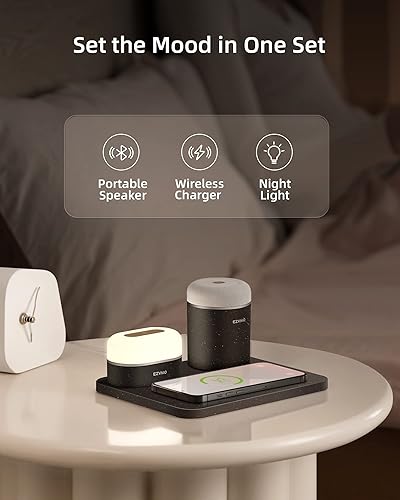 Miniatura 3 de Led Night Light with Wireless Charger and Portable Bluetooth Speaker Birthday Christmas Gifts for Men Girlfriend Women