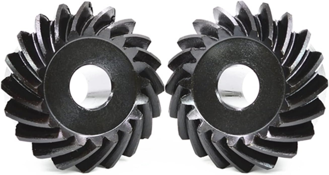 Miter Transmission 2pcs 1:1 Spiral Bevel Gear 1Module 20T/30Teeth 6/8/10/12MM Hole Diameter Carbon Steel DIY Gears Set Pinion Mechanical Gear(20 Teeth,12mm bore)