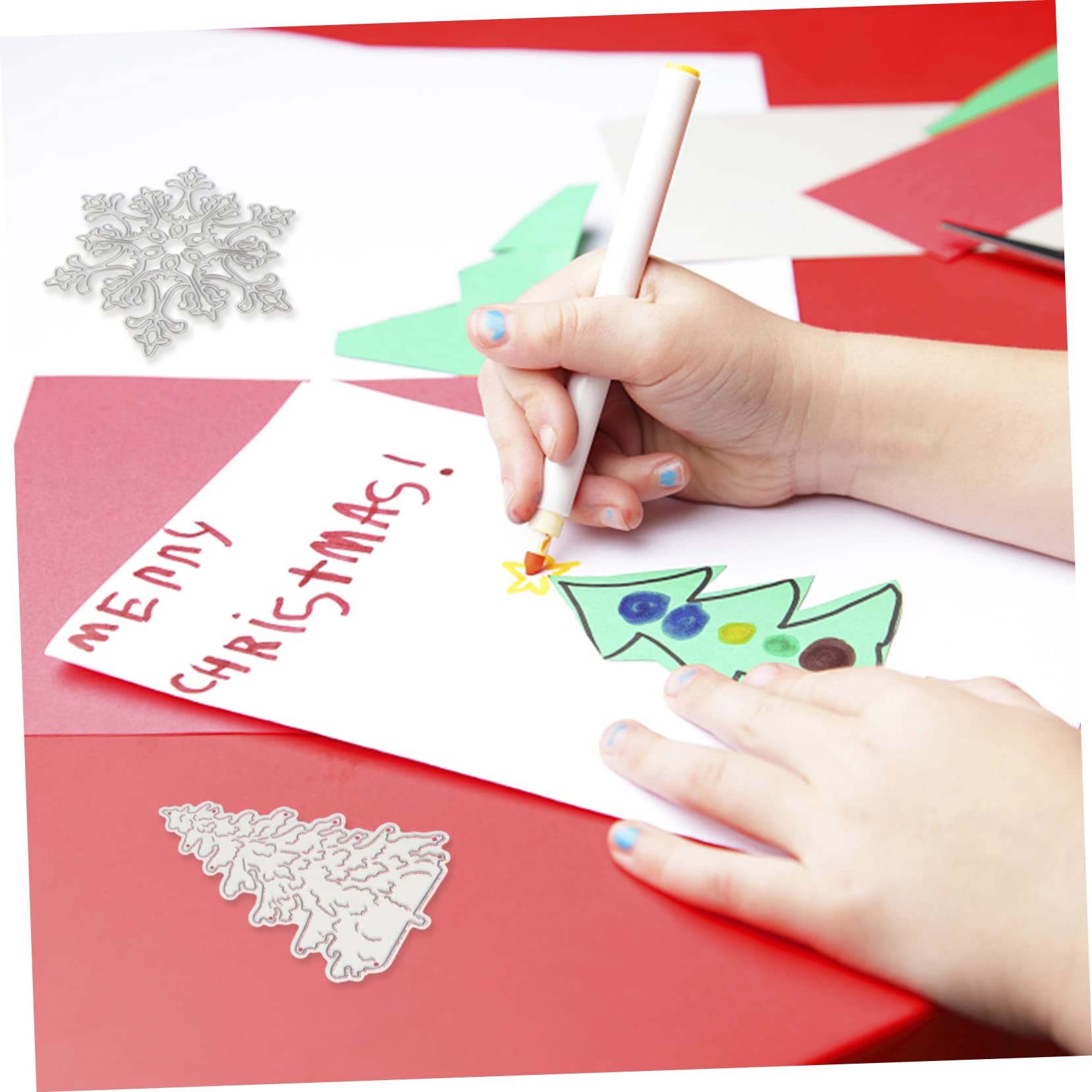 NUOBESTY 27 Piezas Navidad Morir Artes y Manualidades Para Niños Troquelado Para Hacer Tarjetas Navideñas Troquel De De Artesanía Navideña Carta Combinación Acero Carbono