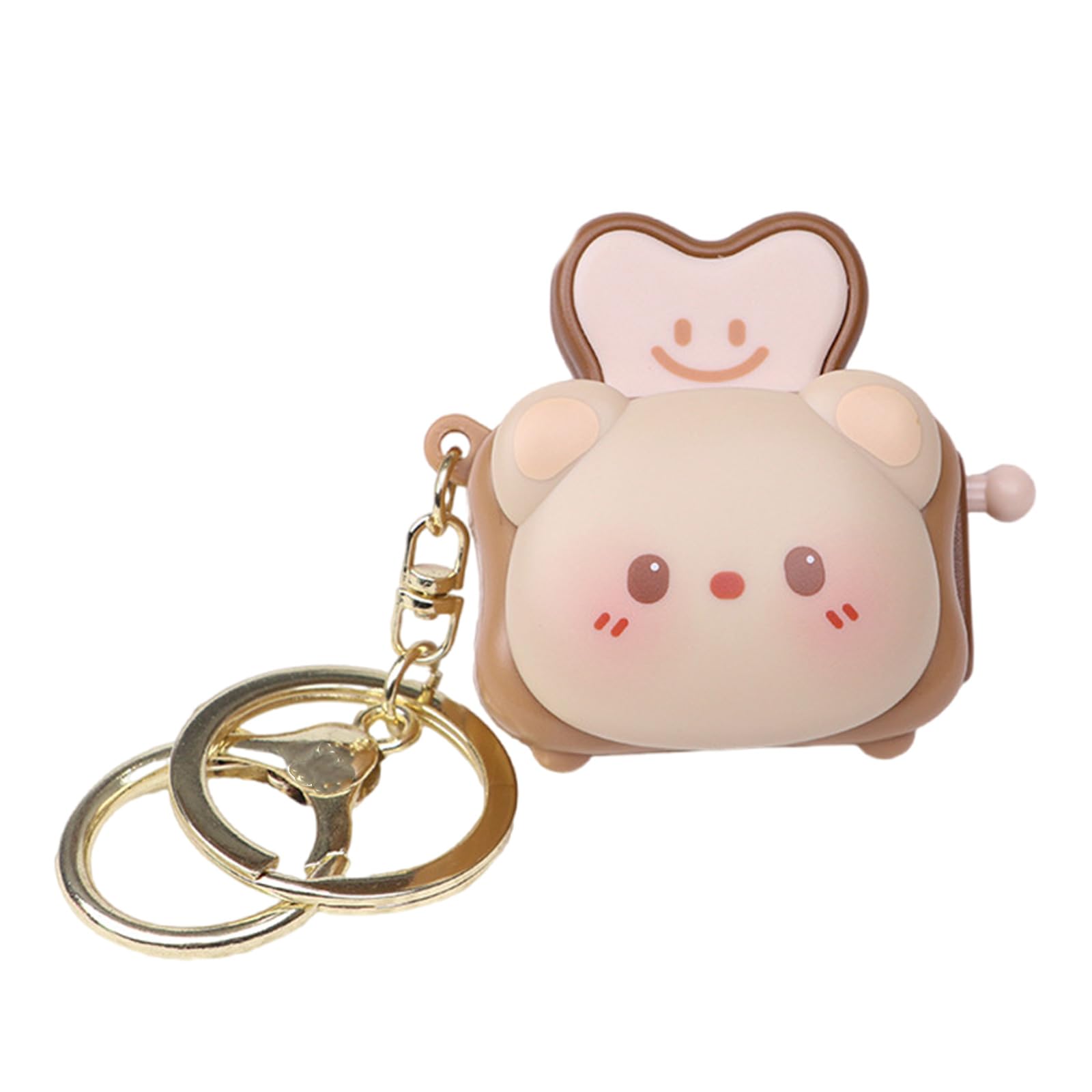 Vdaxvme Unisex Brown Lovely Toaster Keychain Aesthetic Keychain Accessories Car Rings Purse Handbags Backpack Bag Charms For Womens Girls Cute Toaster