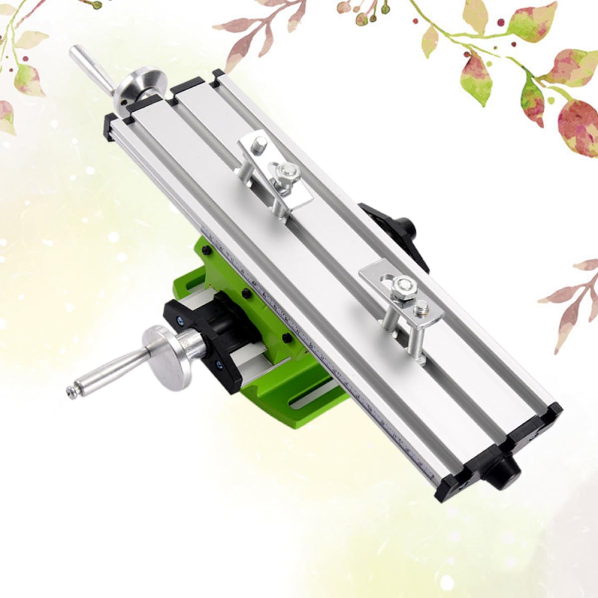 POPETPOP Supporto Fissaggio Stabile Supporto per Trapano ad Alta Precisione a Mano per Trapano in Lega di Alluminio Argento e Verde Chiaro , Mini e Foratura Accurata da Banco
