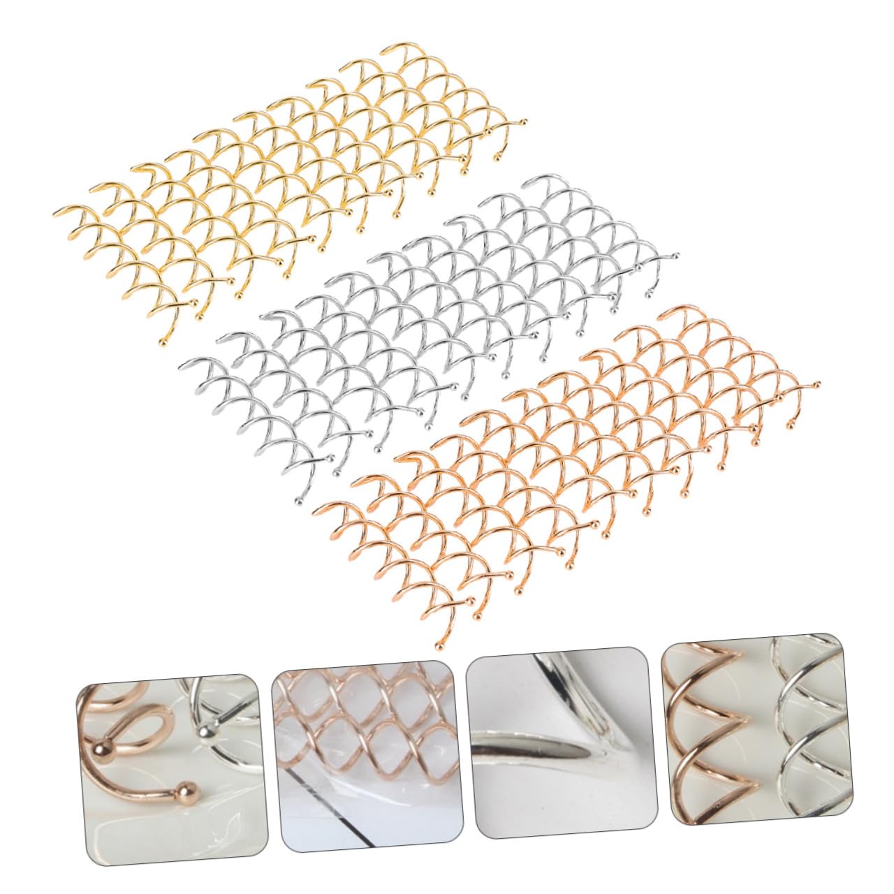 MAGICLULU 3 Sets Spiral Twists Schraube Haarnadel Set Haar Zubehör Mädchen Spirale Haar Für Dutt 30 Stücke * 3