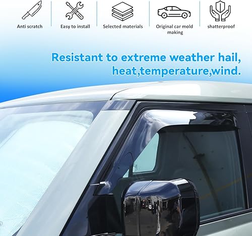 Miniatura 4 de Parasol para ventana de puerta de automóvil, viento, lluvia, sol, humo, deflector, deflector, para Land Rover Defender 90 110 2020-2022, accesorios