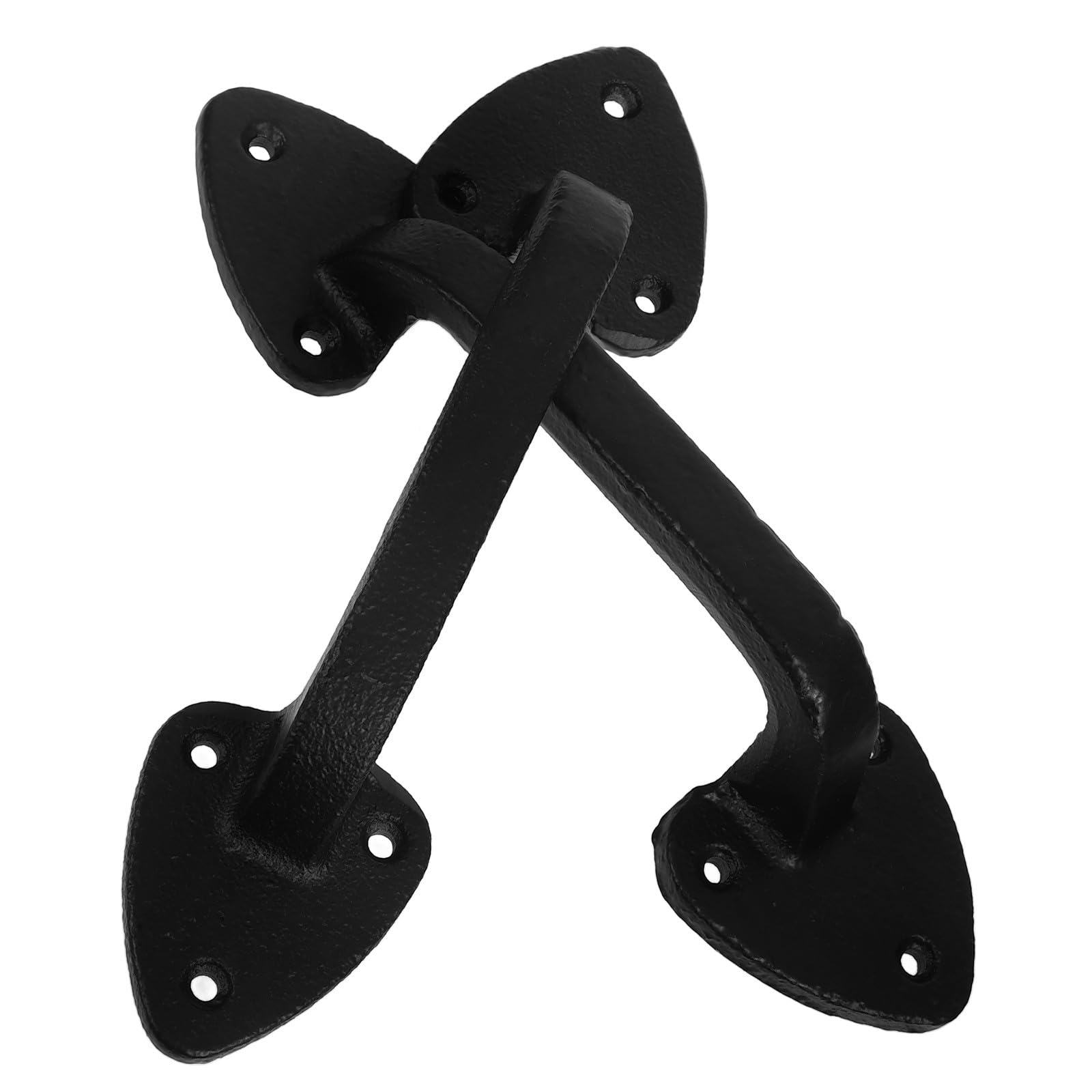 Poignées de porte en fonte noire lot de 2 poignée portail extérieure