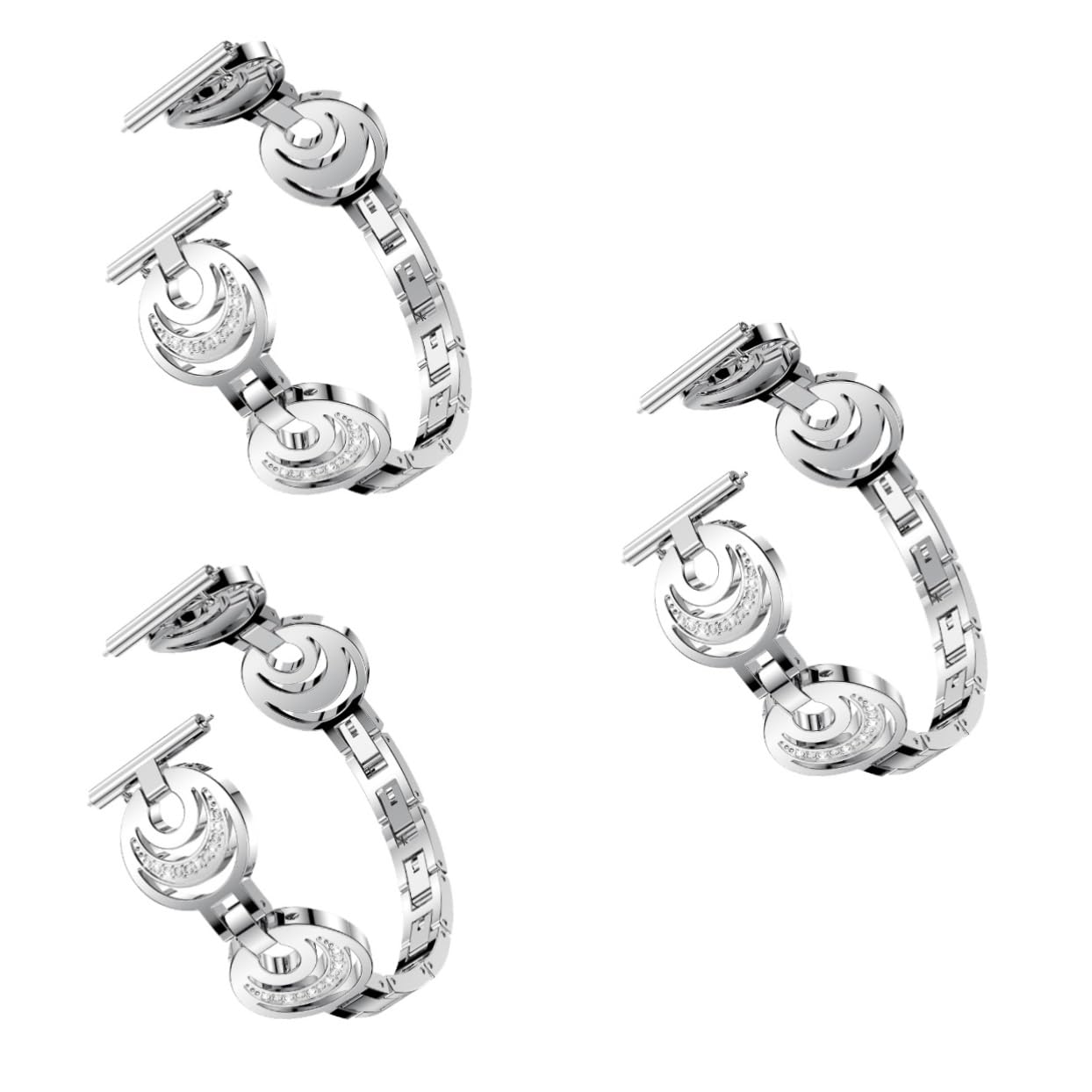 Gatuida 3 Piezas Pulsera De Reloj Banda De Reloj De Cristal Correa De Reloj 2 Banda De Reloj Bling Banda De Reloj De Reloj Banda De Reloj Inteligente Sol Estrella Estilo