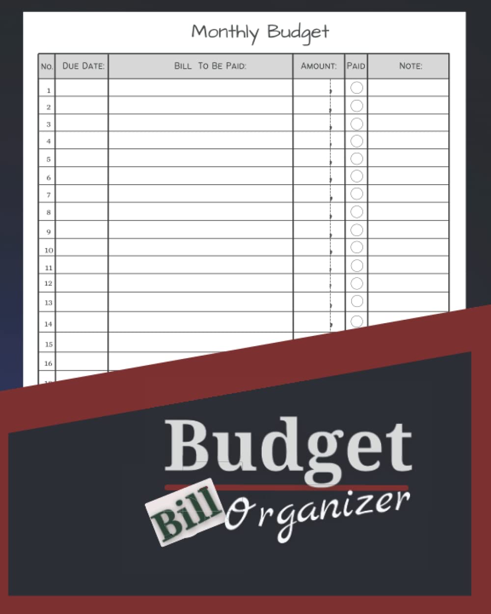 Budget Bill Organizer: Finance Planner by a Year Monthly Weekly & Daily Budget Tracker Notebook| Monthly Expenses and Debt Payoff Planner| Money ... Planner Organizers by ProData Publishing