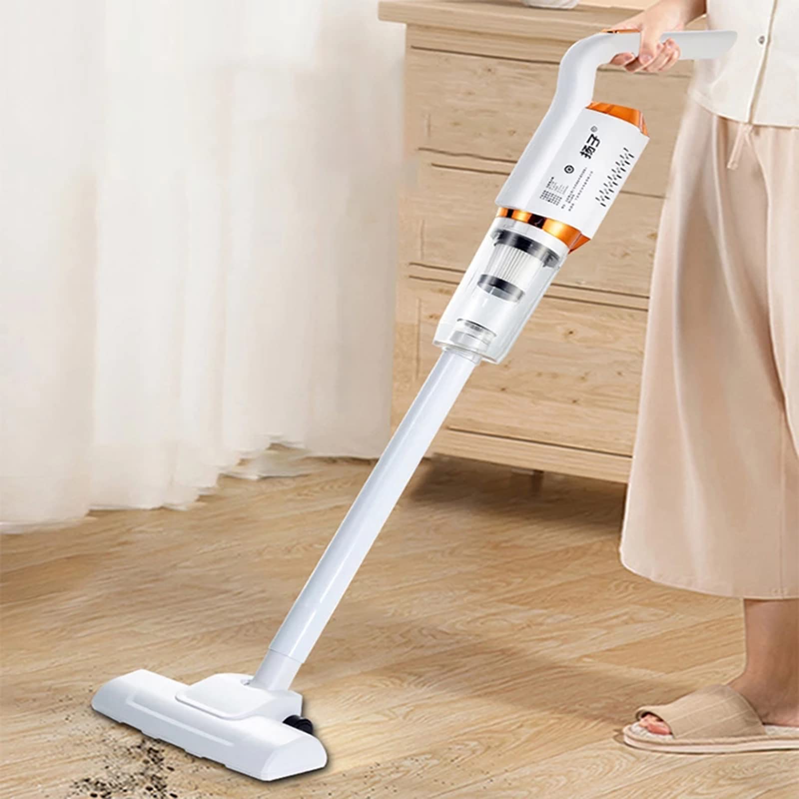 Odkurzacz ręczny 600 W Mocny odkurzacz z przyssawką Bezprzewodowy Lekki ręczny odkurzacz do dywanów, przenośny odkurzacz do popiołu do samochodu domowego, biały
