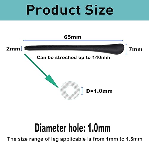 Miniatura 3 de Puntas de extremo de gafas Piezas de calcetín de oído Antideslizante Soporte de tubo de silicona Retenedores de gafas