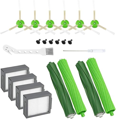 Paquete de 16 piezas de repuesto para iRobot Roomba IE Series i7 i7 i3 i3 i4 i6 i8 i8Plus E5 E6 E7 Aspiradora 1 juego de cepillos de goma