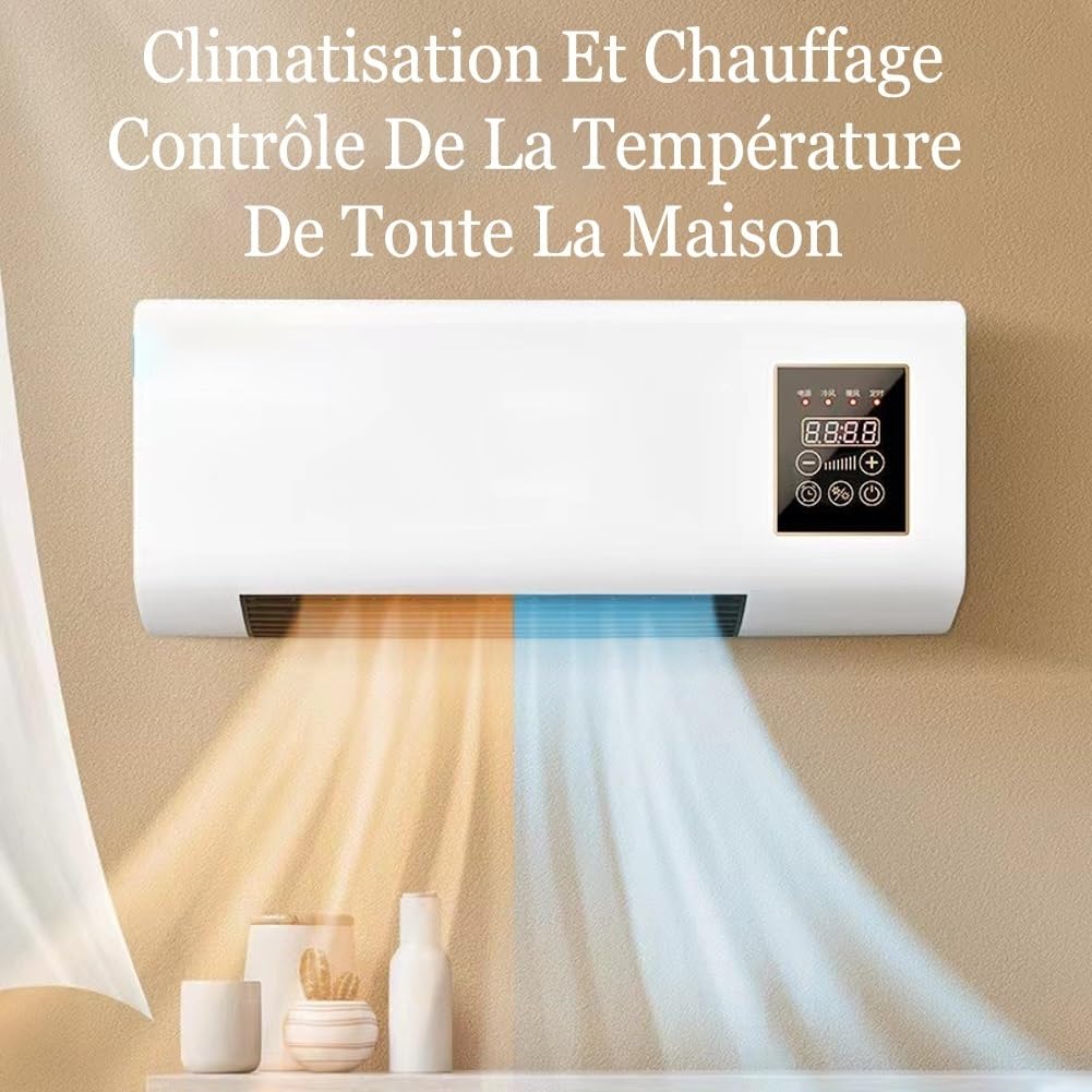 Aire Acondicionado Climafy 2025, Split MAX, portátil Climafy, Sistema de refrigeración y calefacción silencioso de Pared for casa, Garaje y Oficina. Instalación rápida.(B)