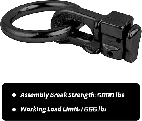 Miniatura 3 de Accesorios de amarre de perno doble con riel en L y anillo en O, uso con rieles en L en camiones, furgonetas, remolques para crear puntos de anclaje