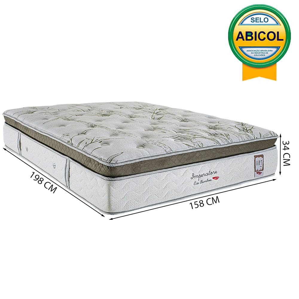 Colchão Queen Size Molas Ensacadas Imperatore Eco Bamboo