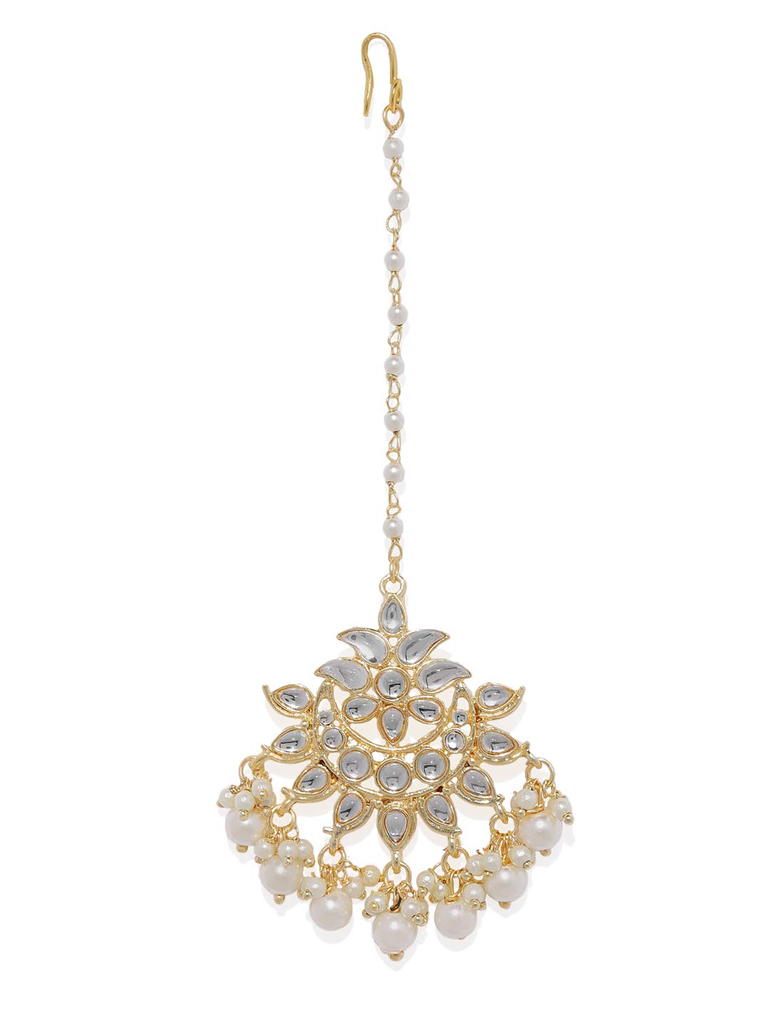 AccessHer traditional jewellery Kundan Chaandbali Style Maang Tika for women and girls pack of 1 (B07QZXW59L) Amazon Price History, Amazon Price Tracker
