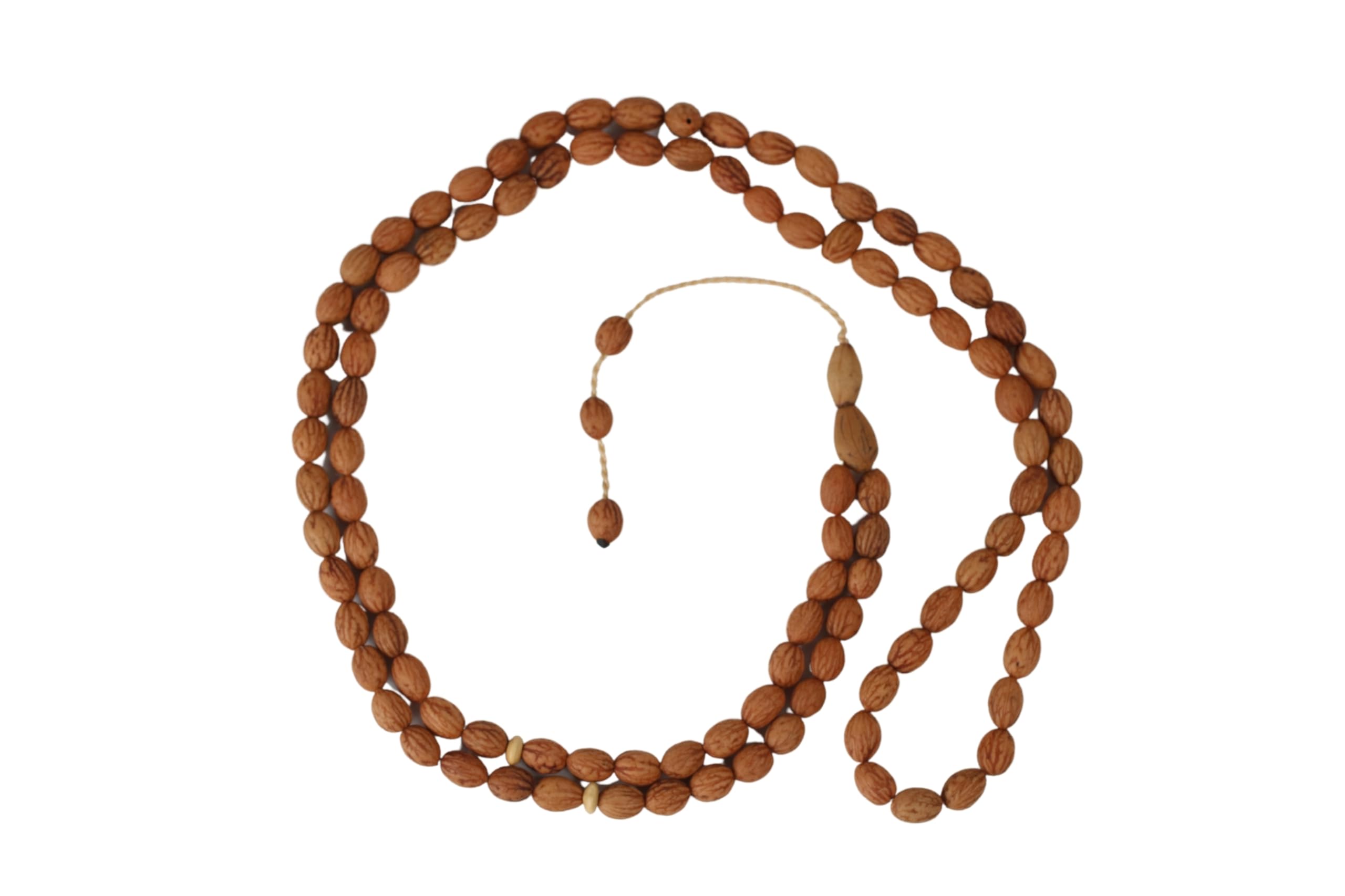 Chapelet fait à la main en véritable graines d'olivier Tasbeeh - Petit chapelet Misbaha - Cadeau islamique Tasbih - 6x8 mm