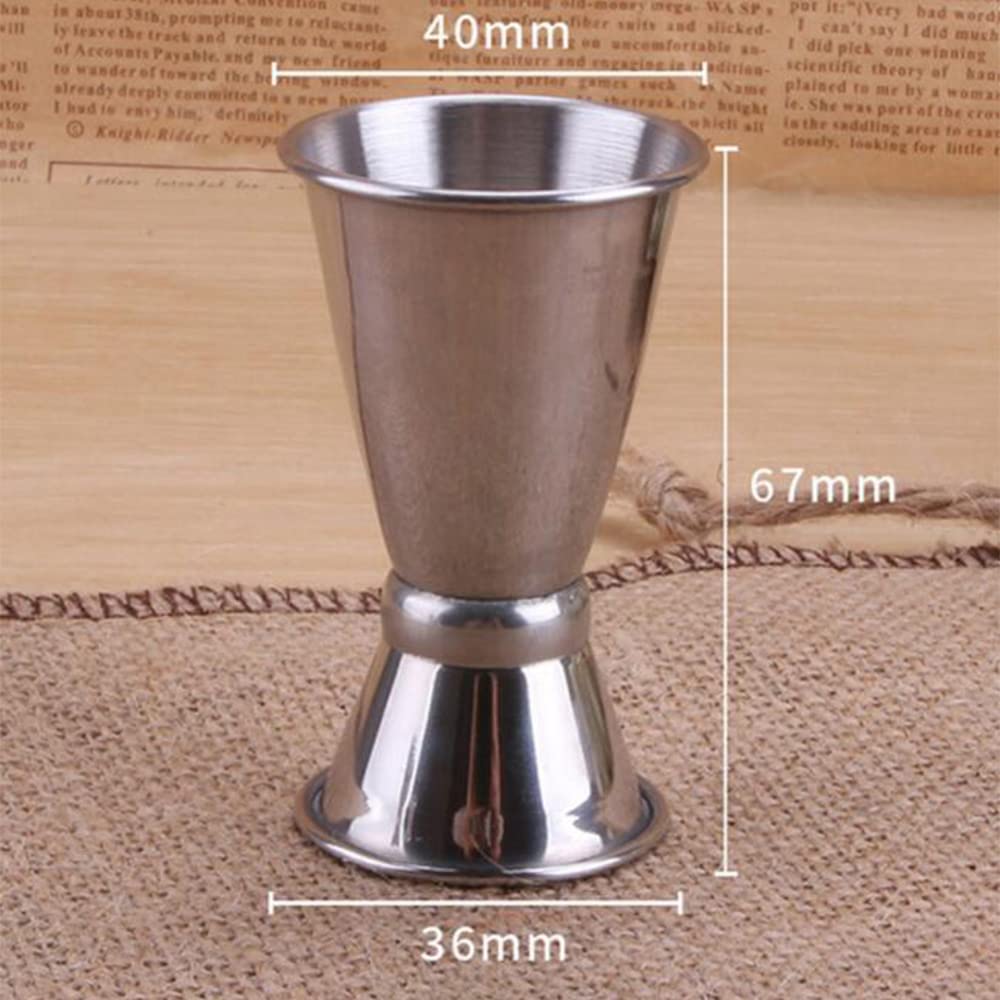Oz Cup Acero Inoxidable Crimping Glass Taza medidora de Doble Cabeza 15/30 Ml Taza medidora Bar