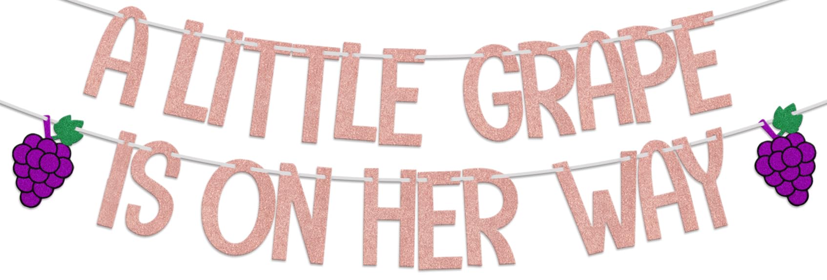 Amazon.com: LANKBACK A Little Grape Is On Her Way Banner, Grape 
