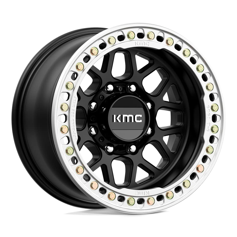 KMC Wheels KM23579080738N Grenade Crawl Beadlock KM235 17X9 8X6.5 S-BLK -38MM