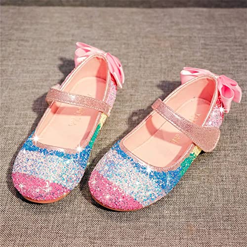 TN TANGNEST Sequined Bowknot Girls Princess Shoes Dress Shoes Wedding Party Flats Cosplay Mary Jane Shoes2