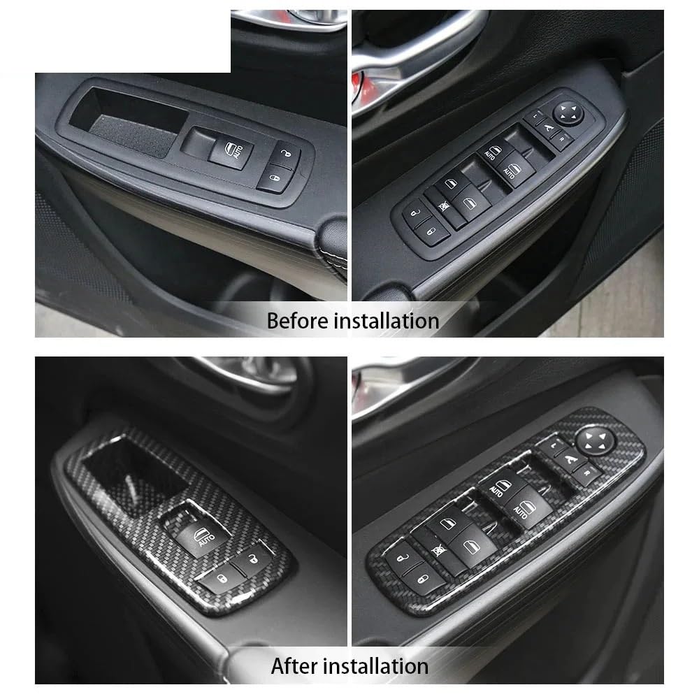 Auto Zierleistenabdeckung Auto-Innenfenster-Schalterknopf-Aufkleber