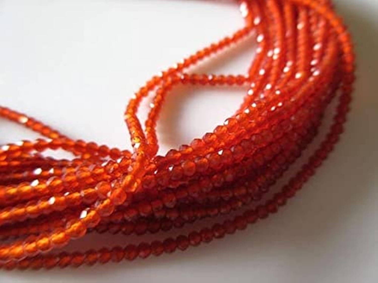 Cornaline naturelle 2mm LKBEADS fini la coupe irrégulière perles rondelles