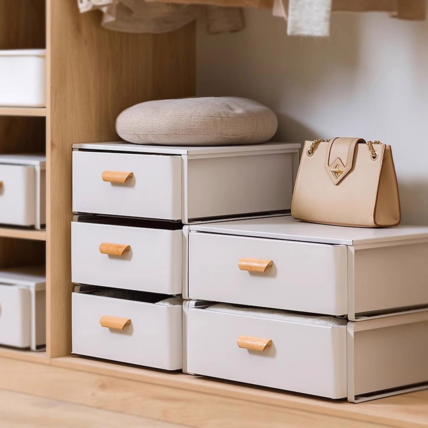 Soporte de acero para microondas con cajones extraíbles, organizador de encimera para microondas compactos, estación de café y almacenamiento de electrodomésticos de cocina, color blanco (50 cm)