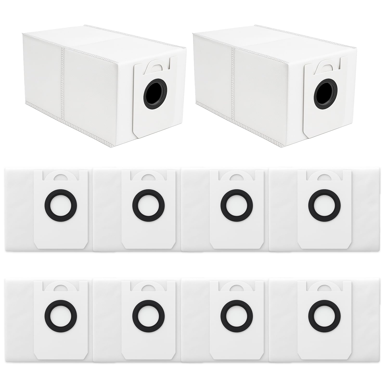 10 Pack 4.6 Liter Disposable Dust Bag Compatible with bObsweep Dustin & Orb-i Self-Emptying Robot Vacuum Replacement Parts Accessories, 10 Vacuum Bags