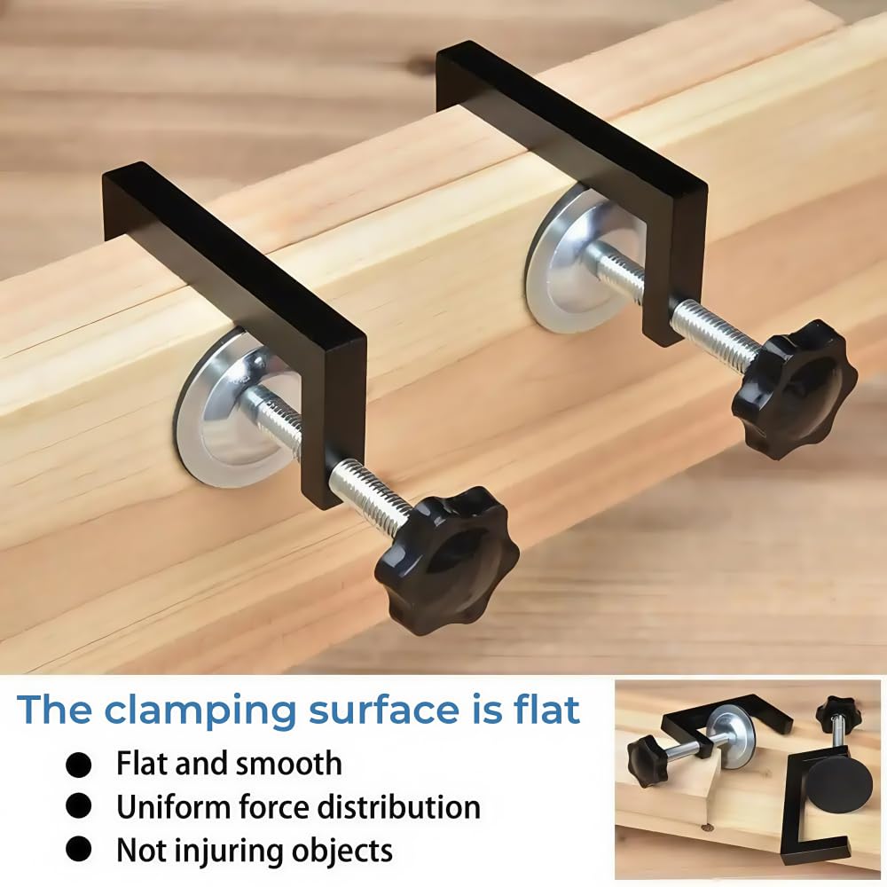2 Pcs G Clamp for Woodwork Adjustable Screw Small Clamps Heavy Duty Universal Wood Clamps for Fixing Hand Tool Parts Mini Bar Clamp for Carpentry DIY Projects - Image 3